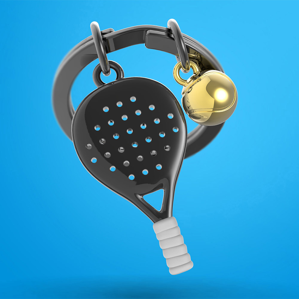Padel Racket Keychain