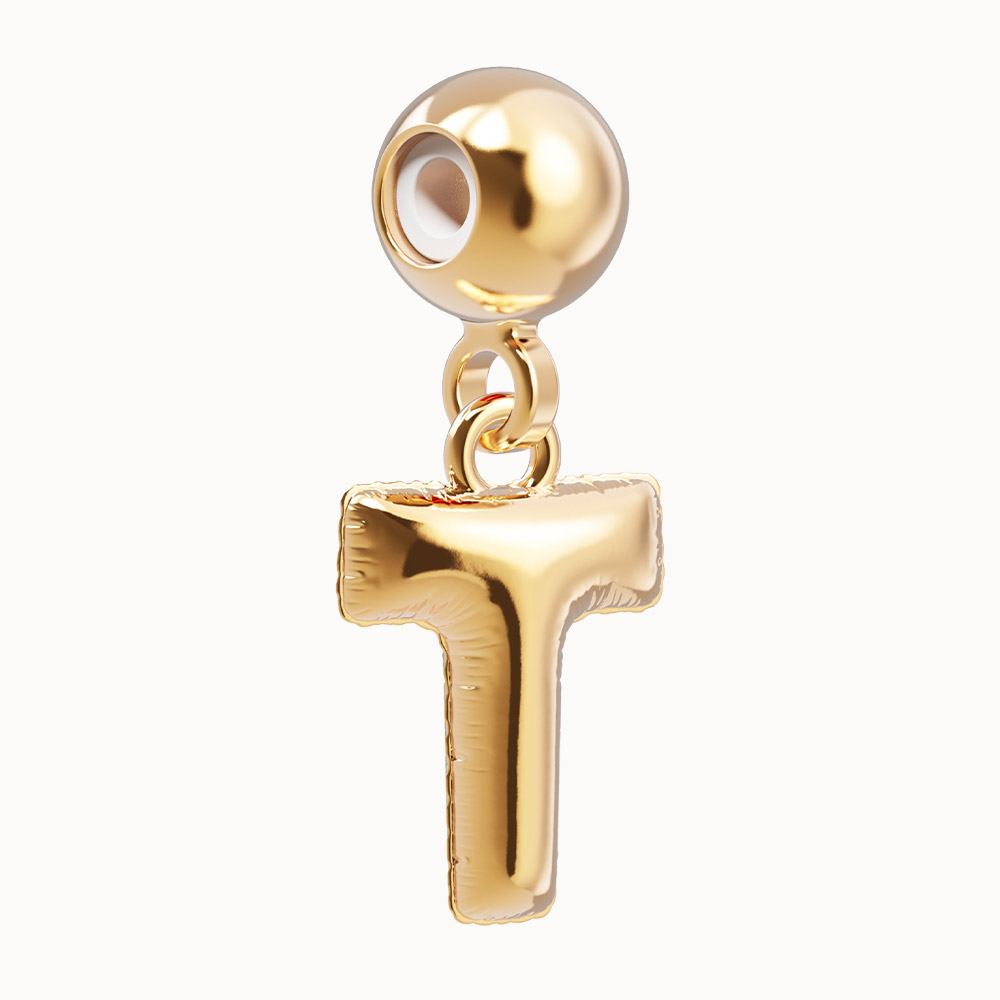 Letter T Charm