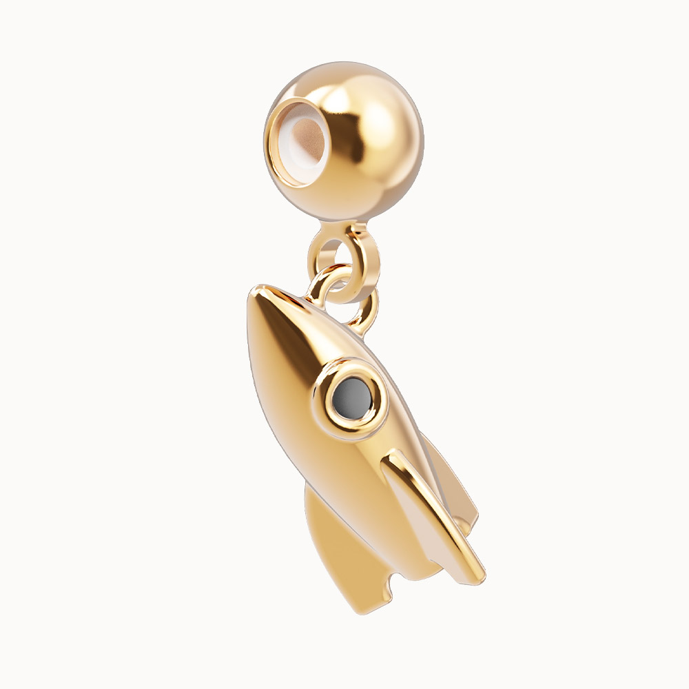 Space Rocket Charm