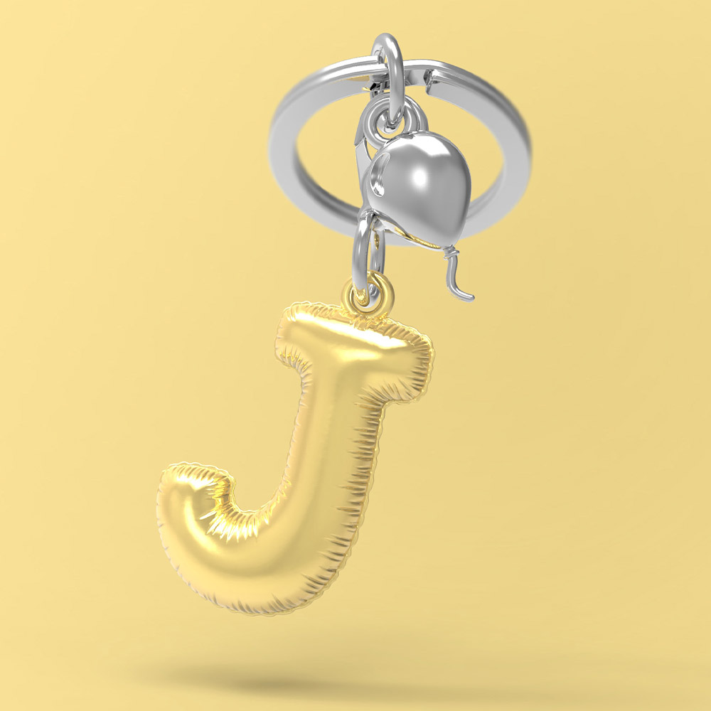 Letter J Keychain
