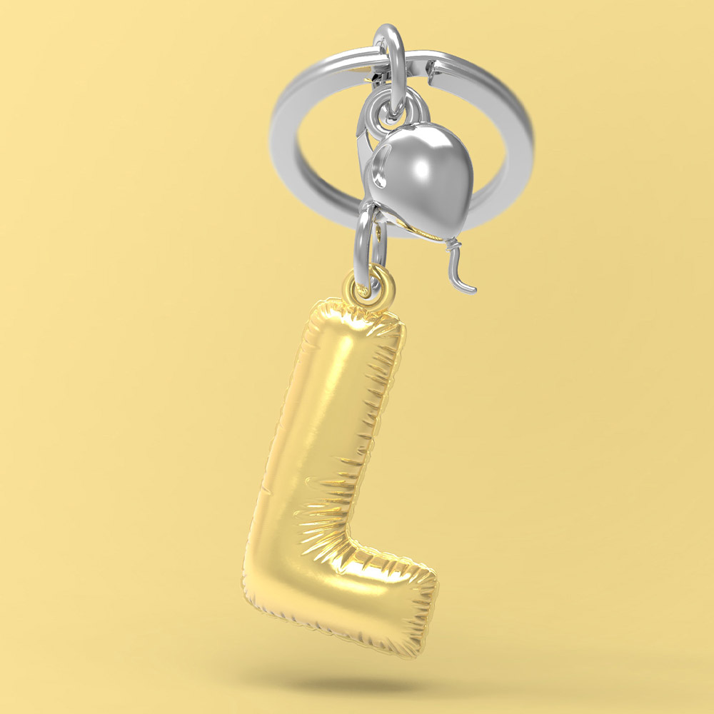 Letter L Keychain
