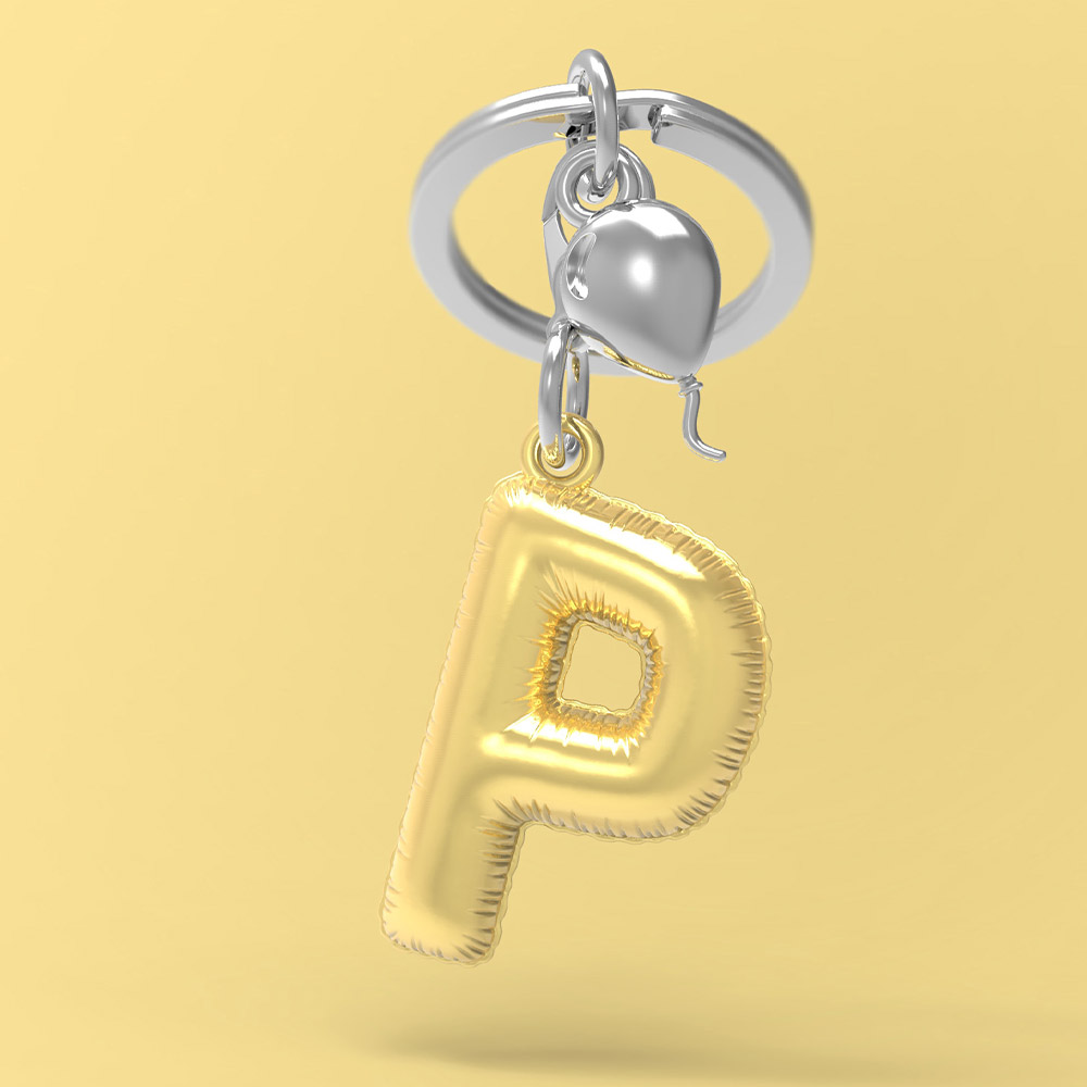 Letter P Keychain