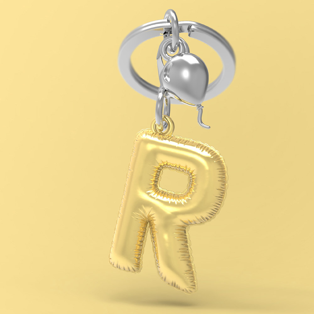 Letter R Keychain