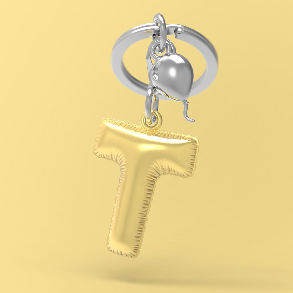 Letter T Keychain