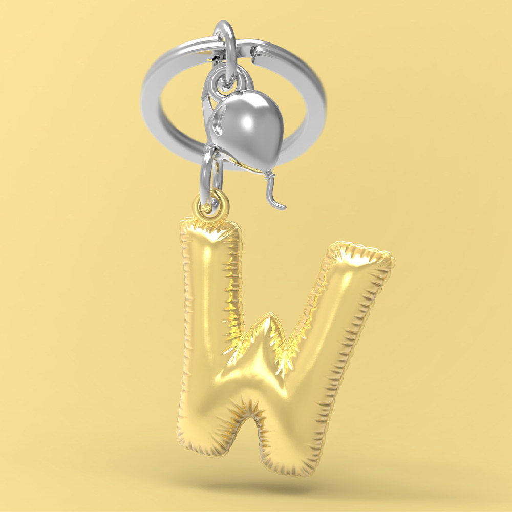 Letter W Keychain