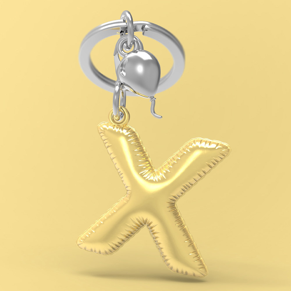 Letter X Keychain