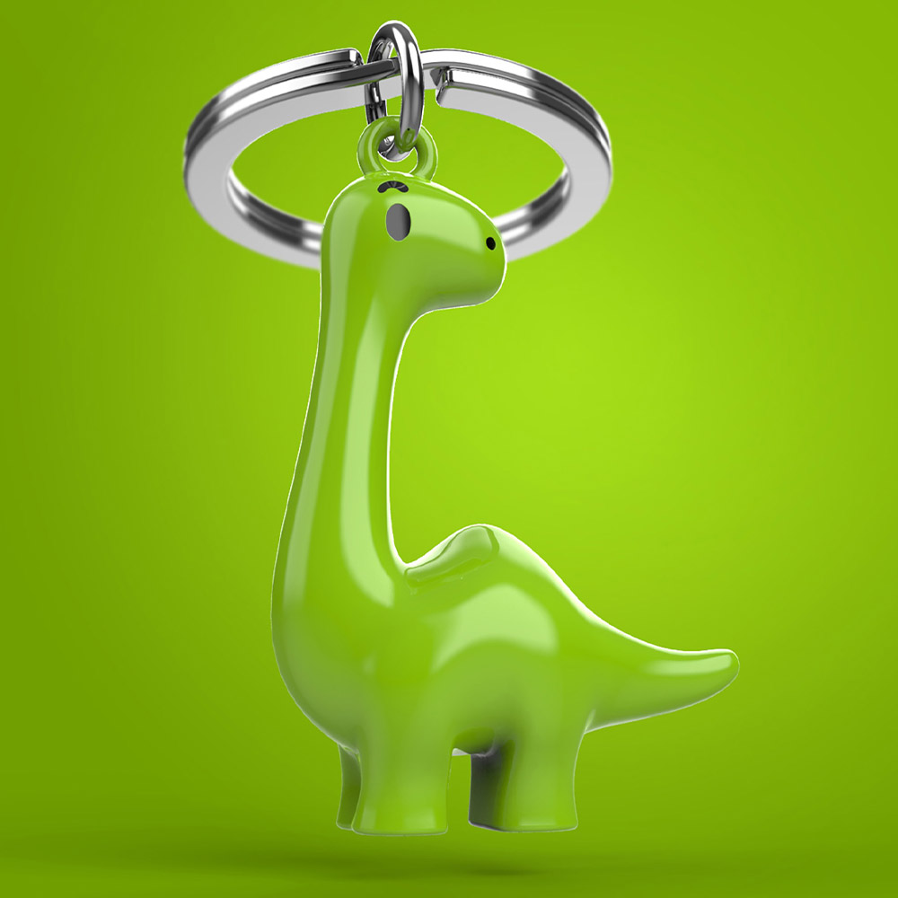 Green Dinosaur Keychain