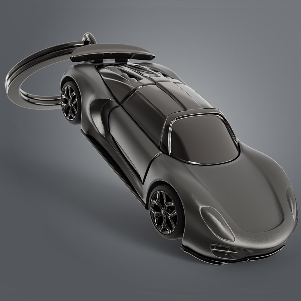 Black Supercar Keychain