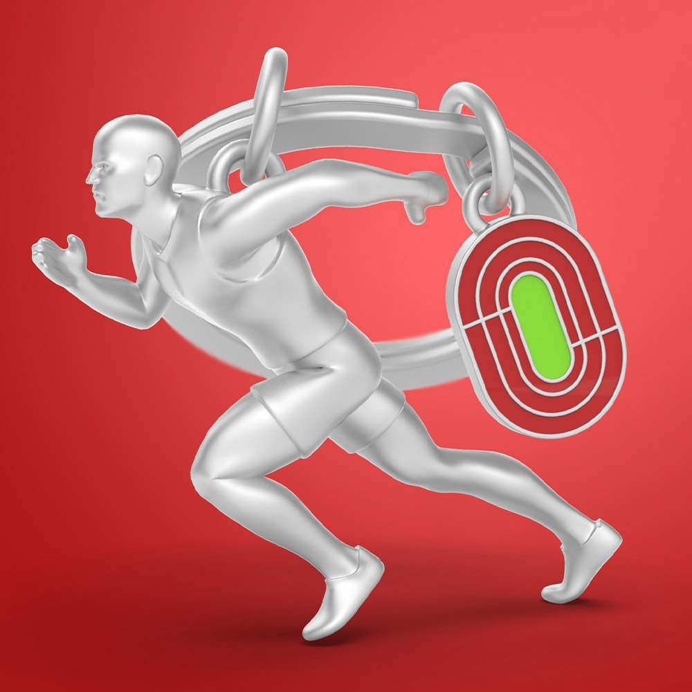 Runner Athlete Keychain