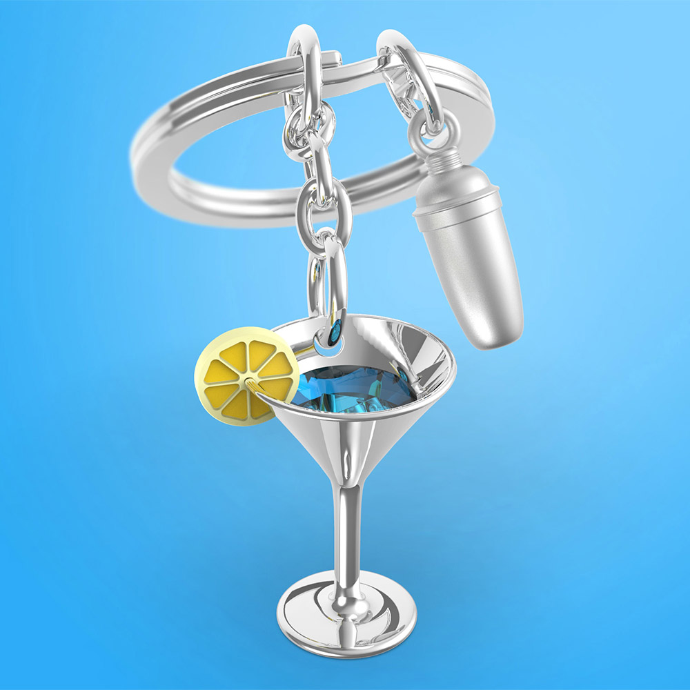 Cocktail Keychain