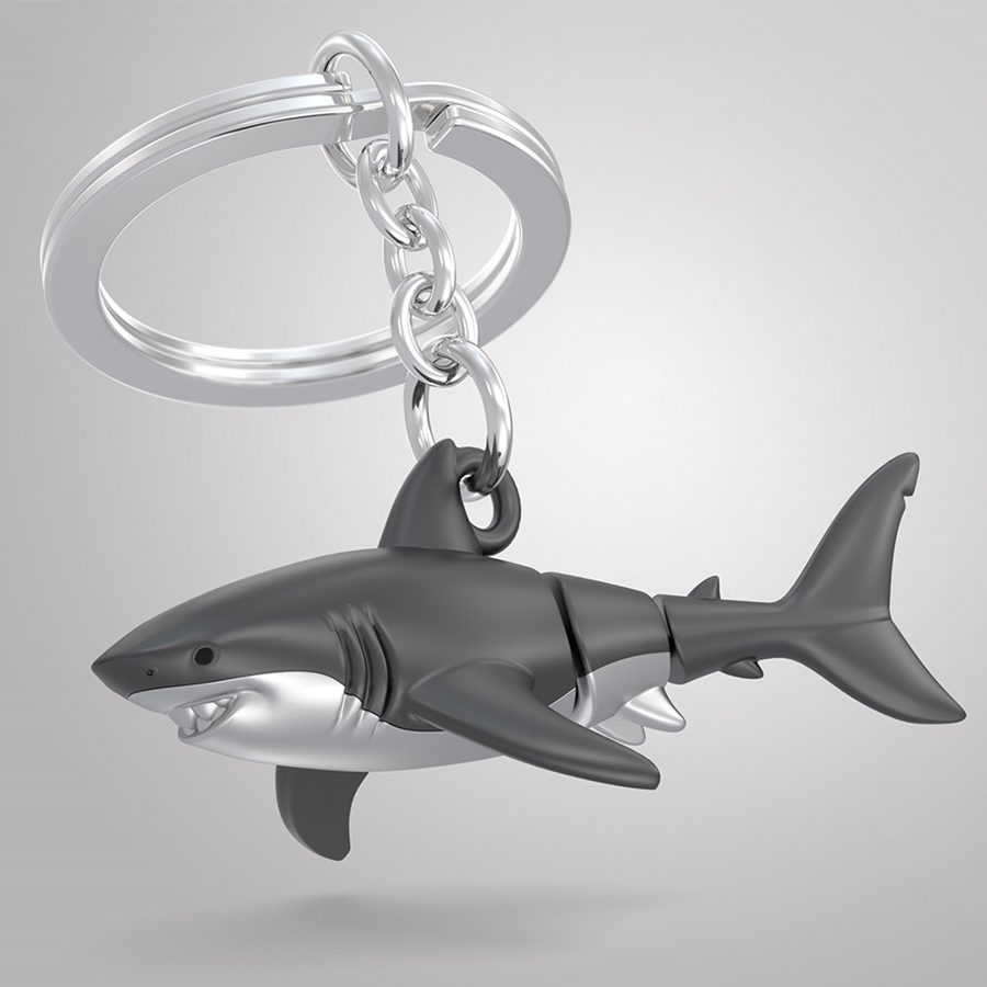 Shark Led Keychain Shark Keychain - Wildlife - Keychain - Metalmorphose
