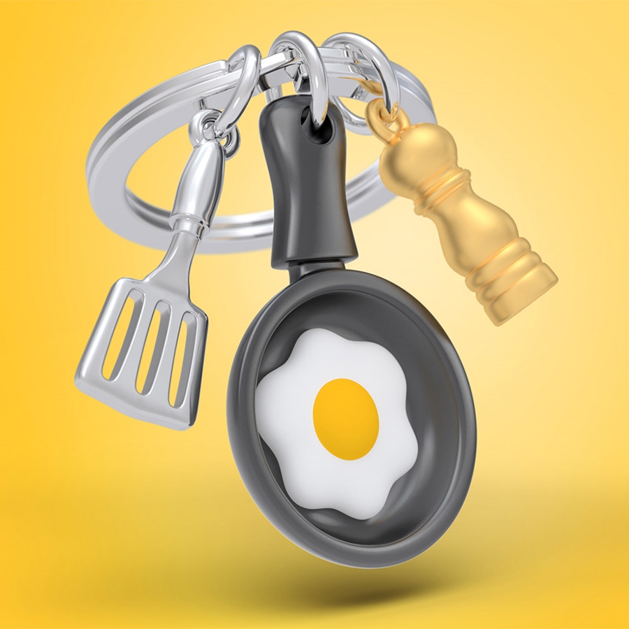 Breakfast Cooking Keychain - All Keychains - Keychain