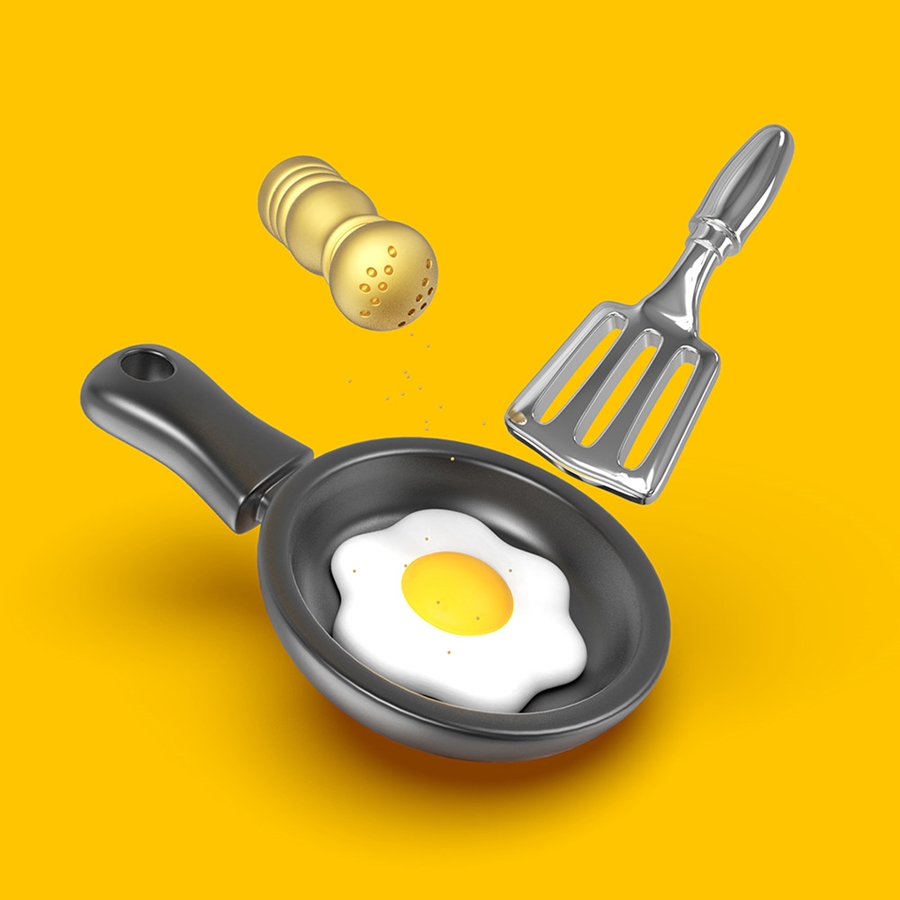Breakfast Cooking Keychain - All Keychains - Keychain
