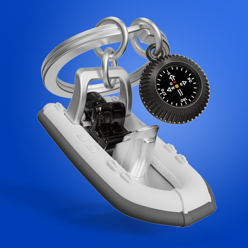 Rubber Motorboat Keychain