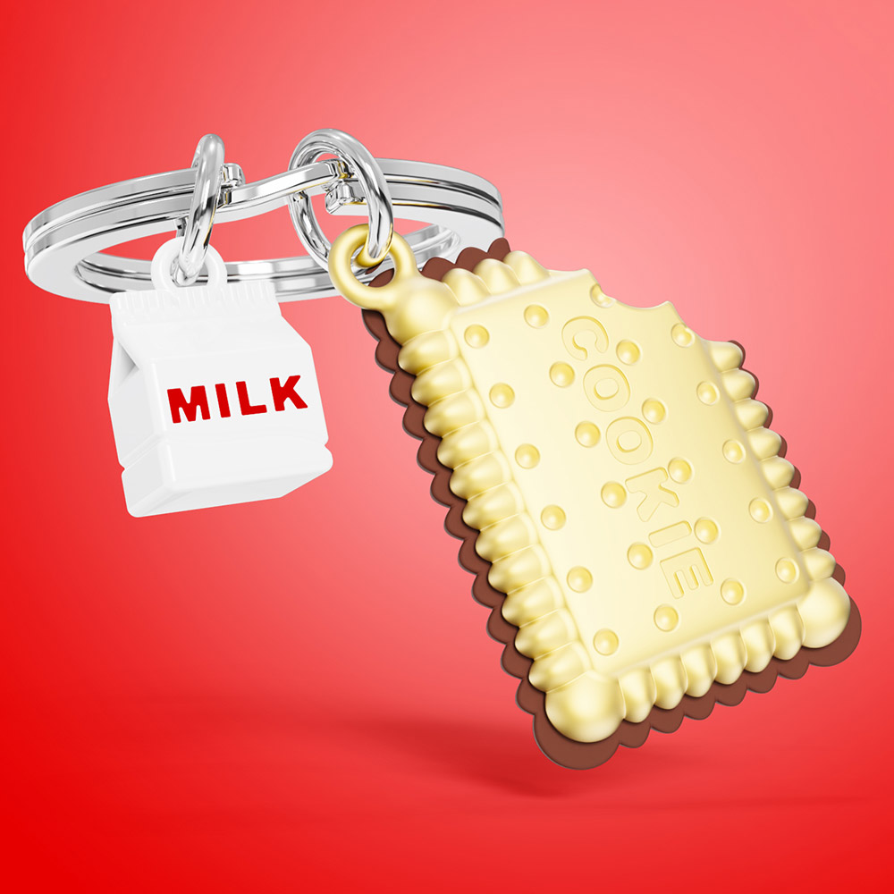 Cookies & Milk Keychain