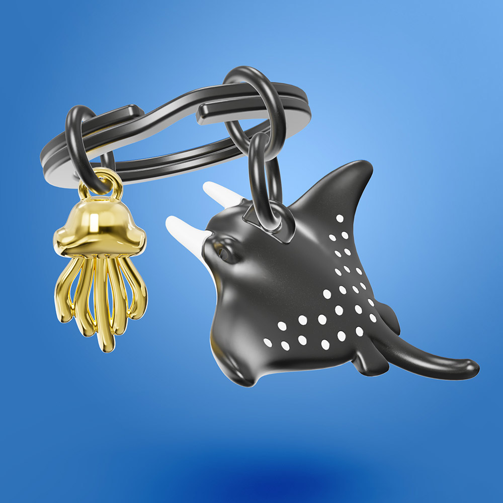 Manta Ray Keychain
