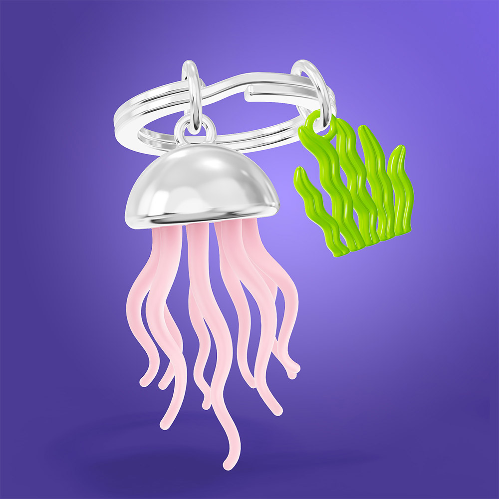 Jellyfish Keychain