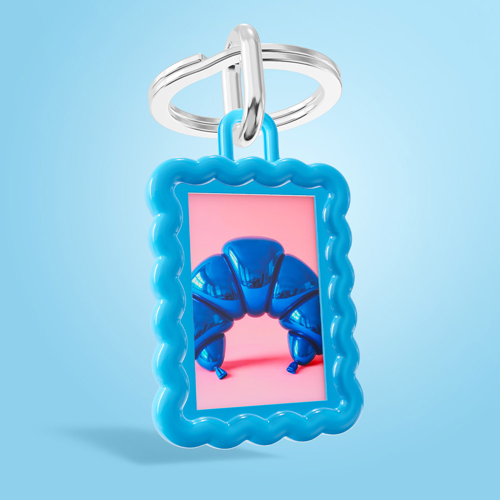 Wave Photo Frame Keychain