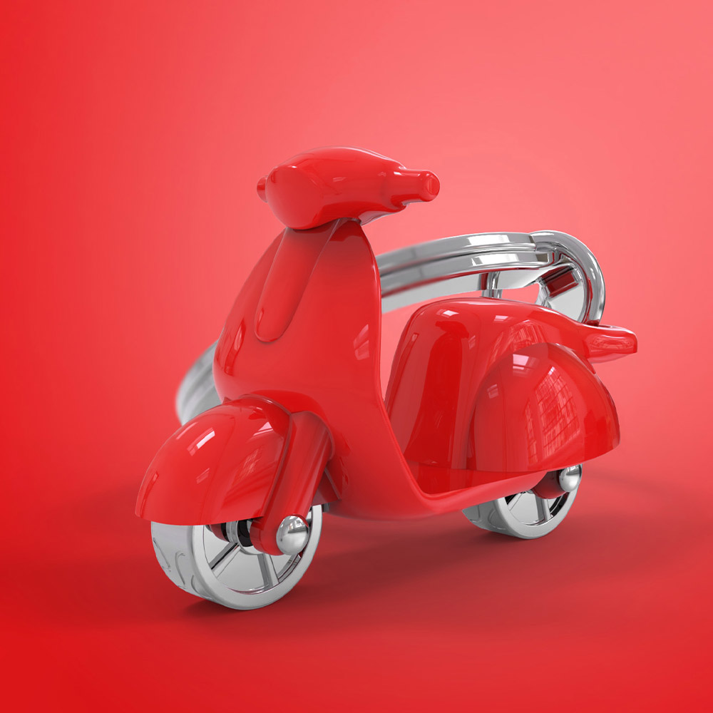 Red Scooter Keychain