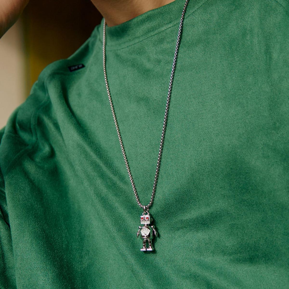 Robot On-Shirt Necklace