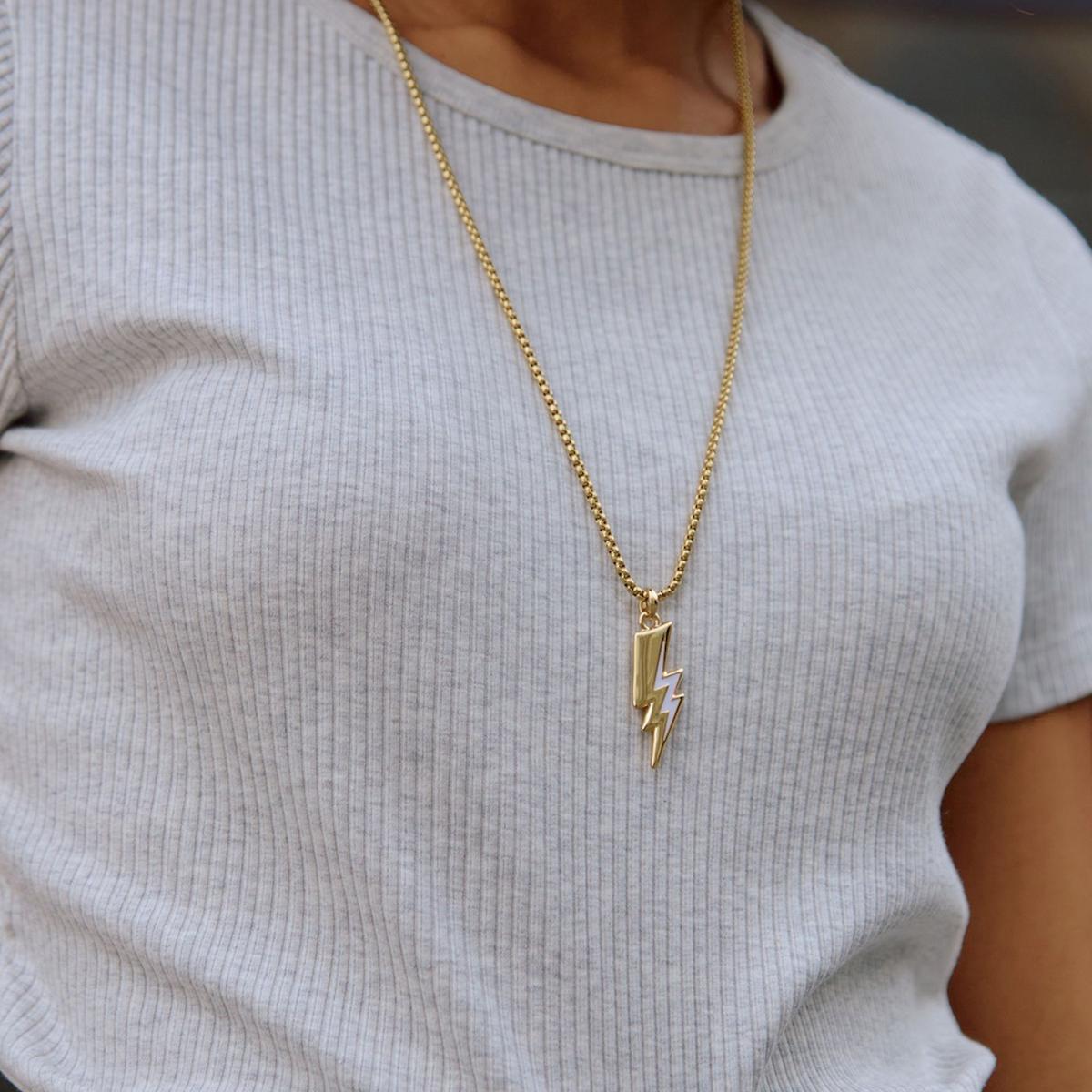 Lightning Bolt On-Shirt Necklace